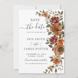Rustikale Hochzeit mit Erdbeeren, Orangenkupfer Save The Date