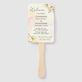 Rustikale Hochzeit mit floraler Wasserfarbe Fächer