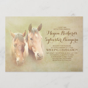 rustikale Hochzeit mit Pferdeschlitten Einladung