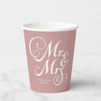 Rustikale Hochzeit mr & mrs Dusty Pink personalisi