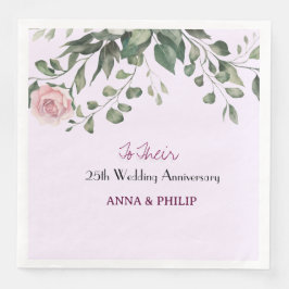 Rustikale Hochzeit Napkins blühend rosa, staubblau Serviette