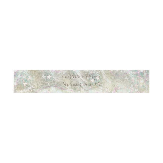 Rustikale Hochzeit Personalisierter Bauchband Einladungsbanderole (Flach)