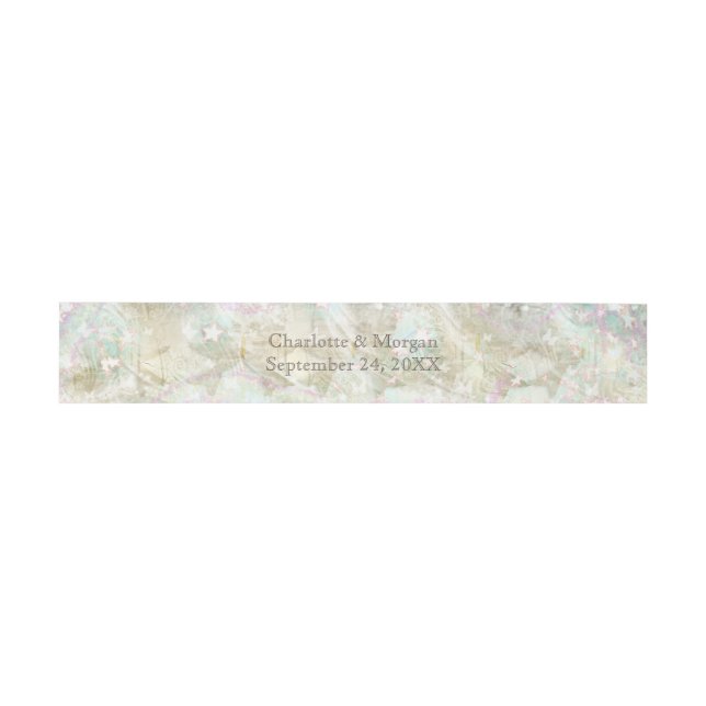 Rustikale Hochzeit Personalisierter Bauchband Einladungsbanderole (Flach)