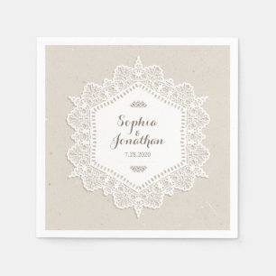 Rustikale Hochzeit Romantische Vintage Spitze Doil Serviette