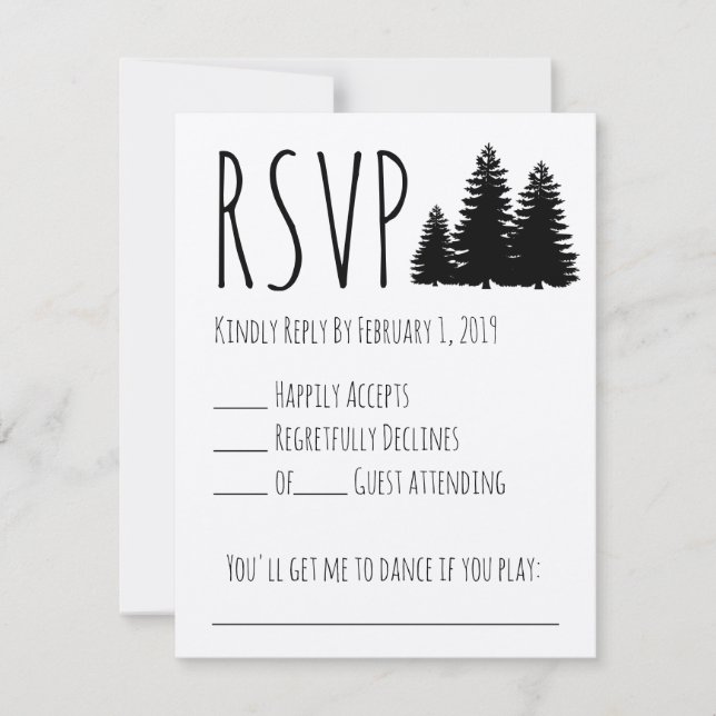 Rustikale Hochzeit RSVP (Vorderseite)