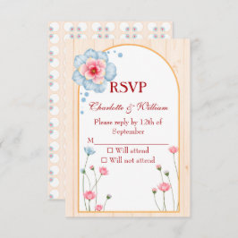 Rustikale Hochzeit RSVP Karte