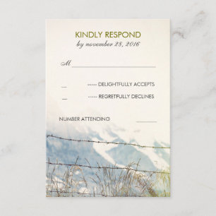 Rustikale Hochzeit RSVP Karte