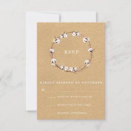 Rustikale Hochzeit RSVP Karte