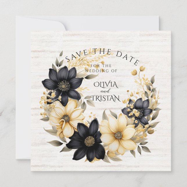 Rustikale Hochzeit Save The Date (Vorderseite)