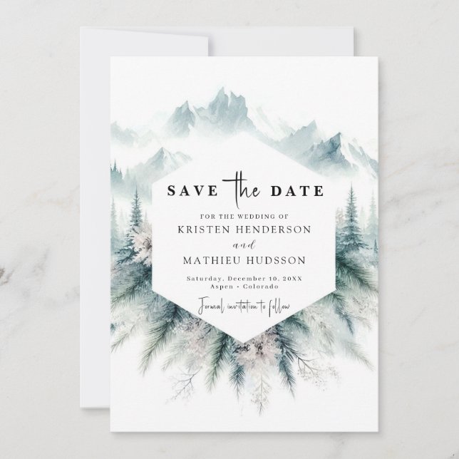 Rustikale Hochzeit Save The Date (Vorderseite)