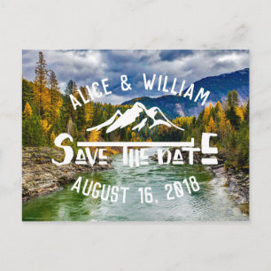 Rustikale Hochzeit Save the Date Postkarte