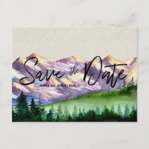 Rustikale Hochzeit Save the Date Postkarte