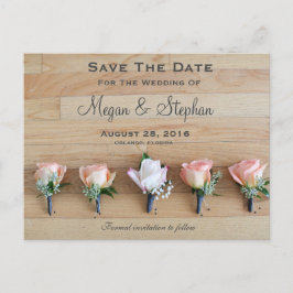 Rustikale Hochzeit speichert das Datum Postkarte
