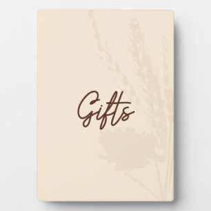 Rustikale Hochzeit Tisch Karten Geschenke - Weizen Fotoplatte