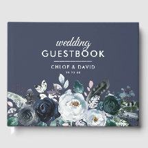 Rustikale Hochzeit von Boho Blue Floral Watercolor