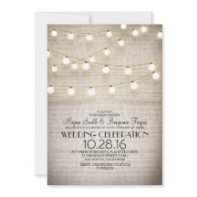 Rustikale Hochzeit von Burlap Lace und String Ligh