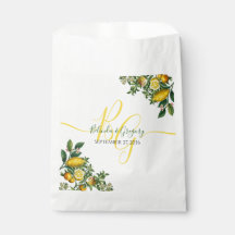 Rustikale Hochzeit von Gelben Zitronen und Blätter