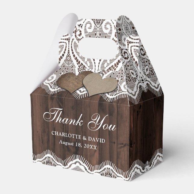 Rustikale Hochzeit von Landwald Geschenkschachtel (Vorderseite)