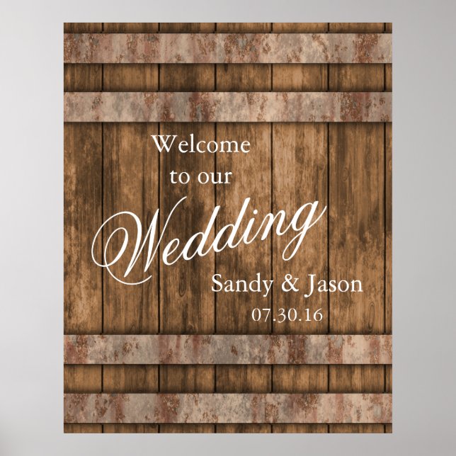 Rustikale Hochzeit von Stallenholz Poster (Vorne)