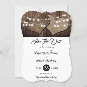 Rustikale Hochzeit von Stallenholz Save The Date