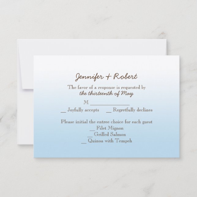 Rustikale Hochzeitkarte für Bergzipline RSVP Karte (Vorderseite)