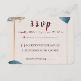 Rustikale Hochzeits-RSVP-Karte mit Blumenmotiv RSVP Karte