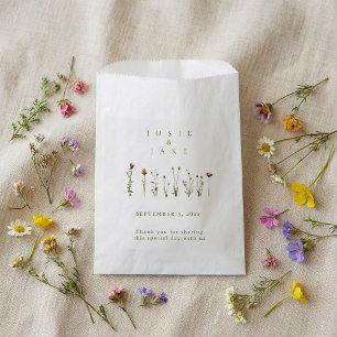 Rustikale Hochzeits-Wildblumen-Geschenktüten Geschenktütchen