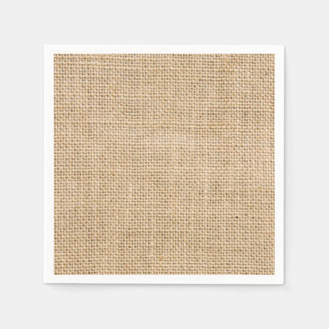 Rustikale Hochzeitsburlap trendy Country Hochzeite Serviette (Vorderseite)