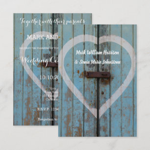 Rustikale Hochzeitseinladung an der Landkarte Einladung