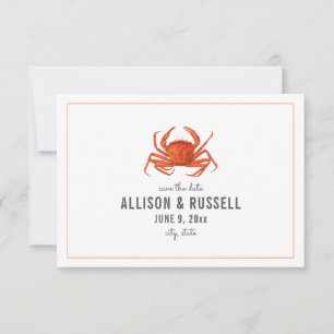 Rustikale Hochzeitseinladung Chambray-Krebs Save T The Date