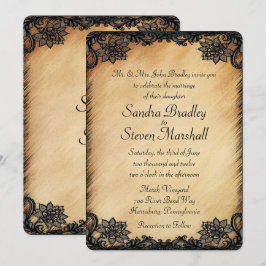 Rustikale Hochzeitseinladung Einladung