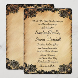 Rustikale Hochzeitseinladung Einladung