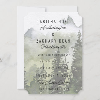 Rustikale Hochzeitseinladung in den Wald