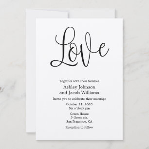 Rustikale Hochzeitseinladung Liebe. Kraft-Einladun Einladung