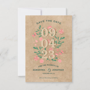 Rustikale Hochzeitseinladung mit Foto einzigartige Save The Date