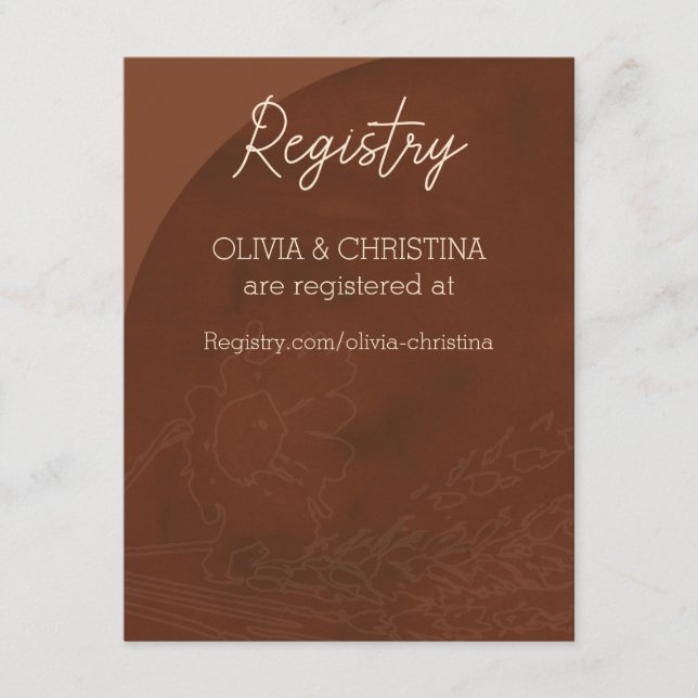 Rustikale Hochzeitseinladungen, Registrierungskart Begleitkarte (Vorderseite)