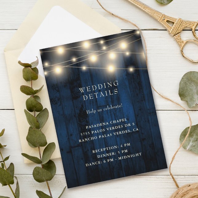 Rustikale Hochzeitsempfehlung für holzmarinierte L Begleitkarte (Von Creator hochgeladen)