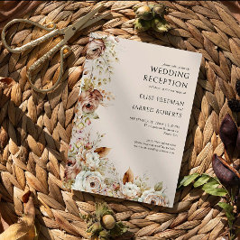 Rustikale Hochzeitsempfehlung nur mit Blumenkohl Einladung