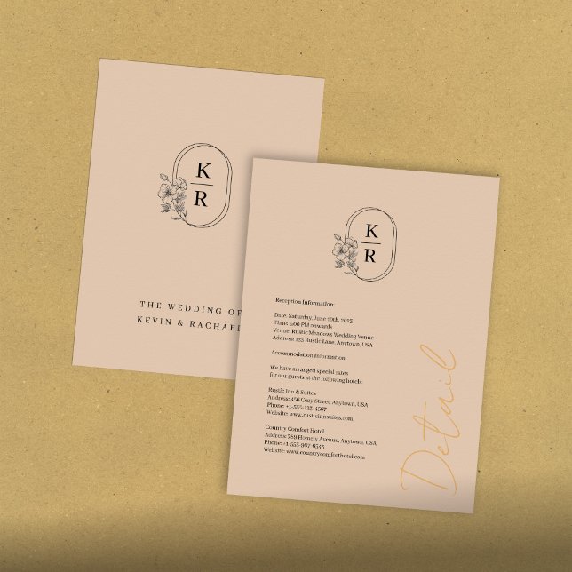 Rustikale Hochzeitskarte Begleitkarte (Von Creator hochgeladen)