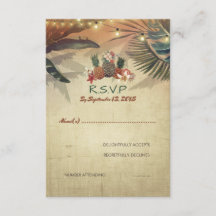 Rustikale Hochzeitskarte für Beach Pinapelle