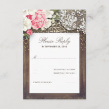 Rustikale Hochzeitskarte für Burlap- und Blumenzeh