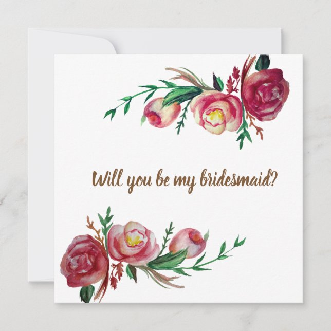 Rustikale Hochzeitskarte für die Blumenbewohner Einladung (Vorderseite)