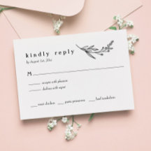Rustikale Hochzeitskarte für Wildblume