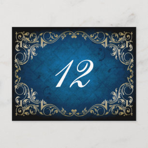 rustikale Hochzeitskarte "marineblau" Postkarte