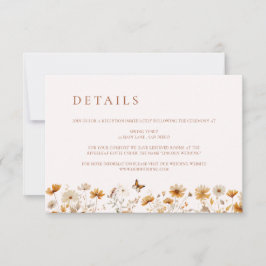 Rustikale Hochzeitskarte mit Einzelheiten zur Wild Einladung