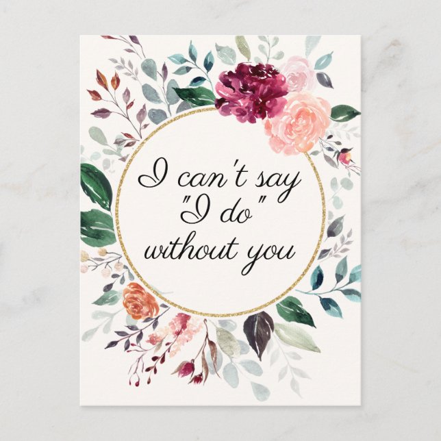 Rustikale Hochzeitskarte Postkarte (Vorderseite)