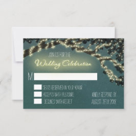Rustikale Hochzeitskarten für die verzauberte Baum RSVP Karte