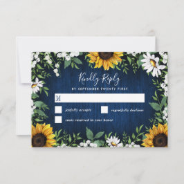 Rustikale Hochzeitskarten für Hochzeitspaare RSVP Karte
