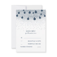 Rustikale Hochzeitskarten für Navy String Lights