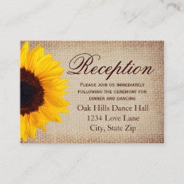 Rustikale Hochzeitskarten für Sonnenblumen Begleitkarte